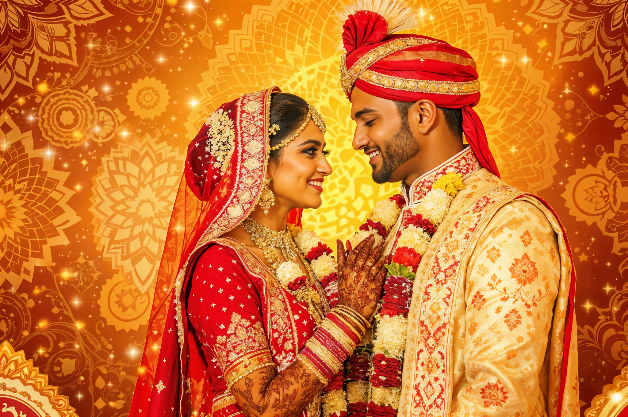 Indian wedding couple