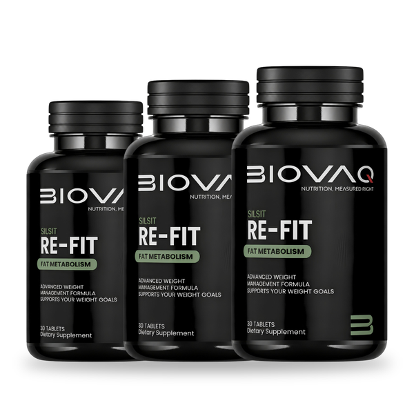 Re-Fit (Buy 2, Get 1 Free): three bottles of BIOVAQ Re-Fit, Garcinia Cambogia 65% HCA