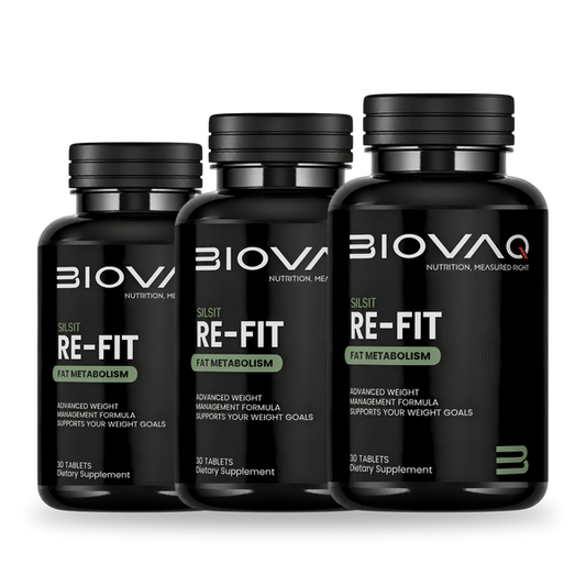 Re-Fit (Buy 2, Get 1 Free): three bottles of BIOVAQ Re-Fit, Garcinia Cambogia 65% HCA
