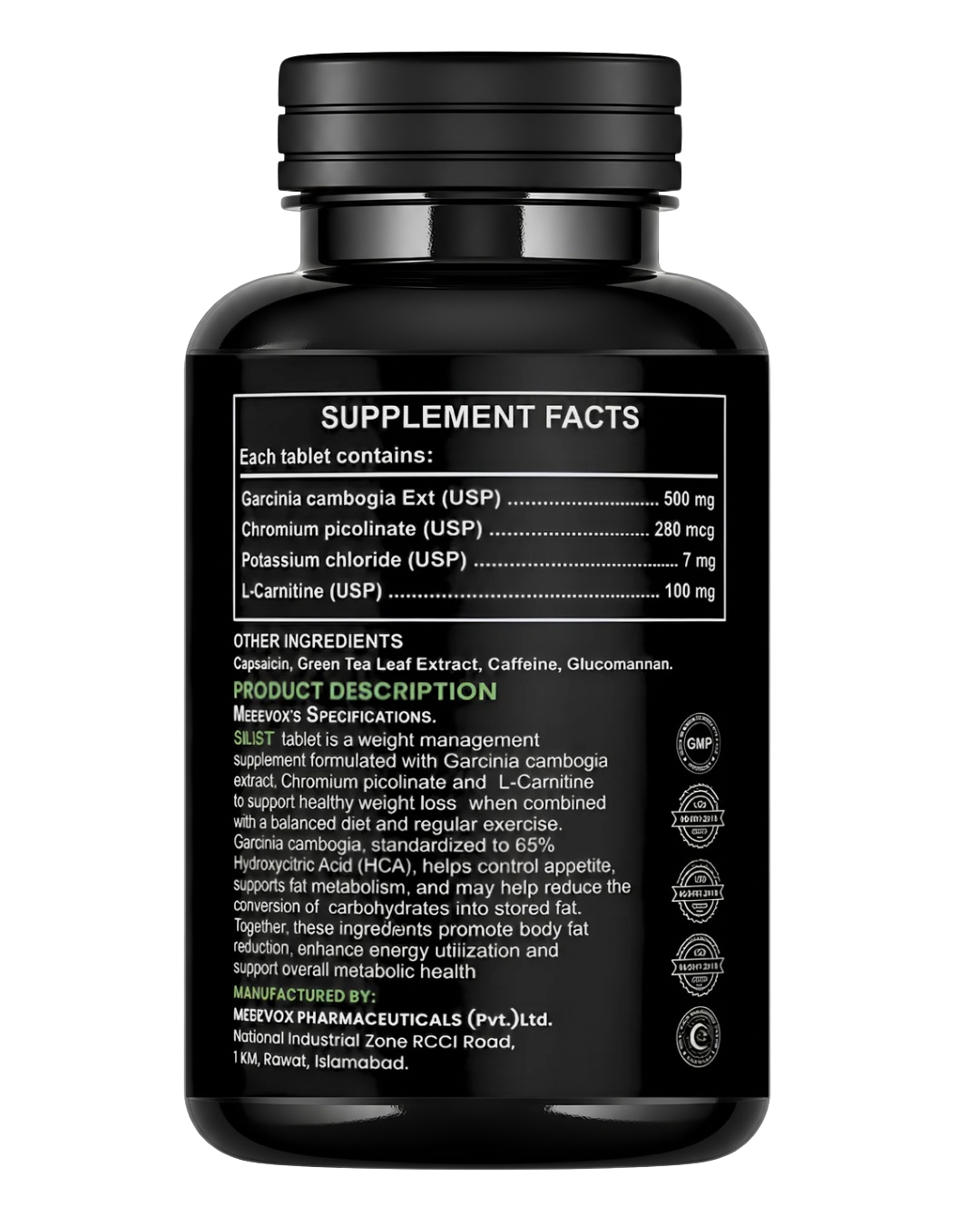 BIOVAQ Re-Fit, Garcinia Cambogia 65% HCA, Supplement Facts panel