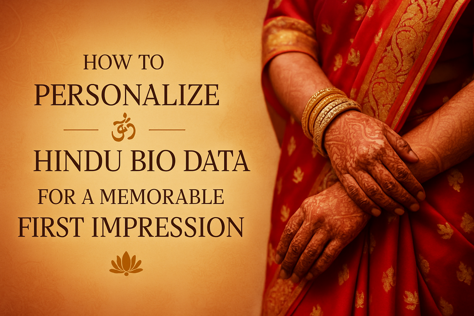 How to Personalize Your Hindu Bio Data for a Memorable First Impression